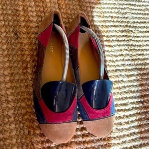 New w/o Tags - Nine West Color Blocked Suede “No Lookbook” Flats